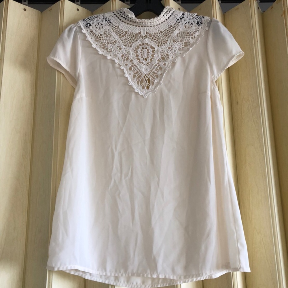 High necked lace blouse